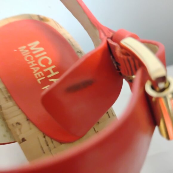 ❤️MICHAEL KORS NATALIA MANDARIN OPEN TOE PLATFORM SANDALS SHOES 7.5 - Picture 13 of 13